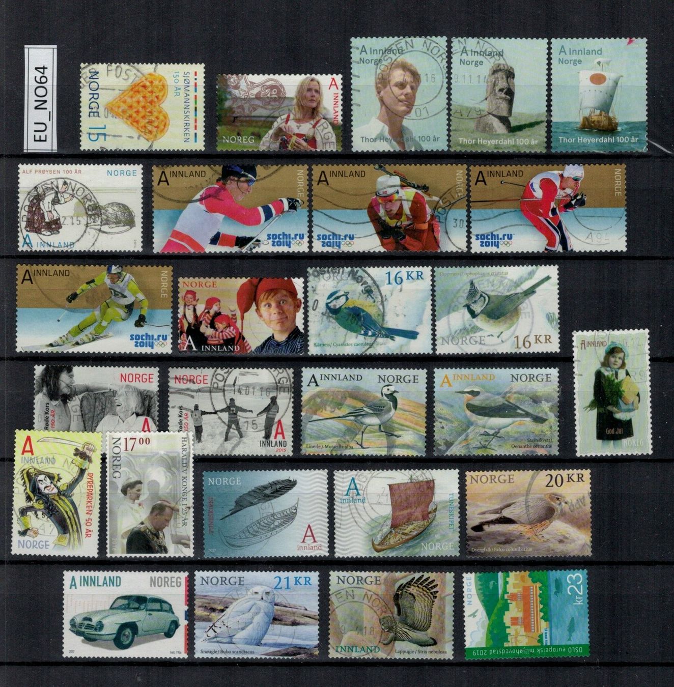 Tutti i francobolli: Norwegen 2014/17, EU_NO64 – Usato da Erlenbach ZH venduto da panstamps