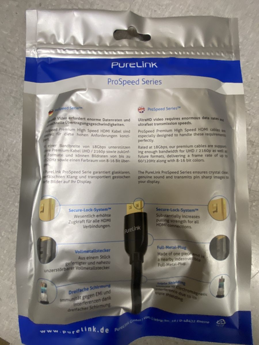 Câbles: Purelink HDMI Kabel 1.5m – Neuf (Voir description) à Grossdietwil par mahsoumi 2