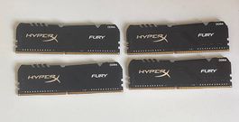 Kit RAM 32GB (4x8GB) HyperX Fury DDR4  Excellent état