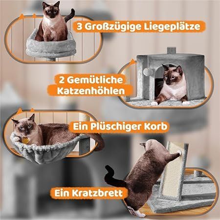 Arbres à chats: Katzenkratzbaum 174 cm, Katzenbaum Gross,  Hellgrau – Neuf avec emballage d'origine à Oberentfelden par Sch_md58 2