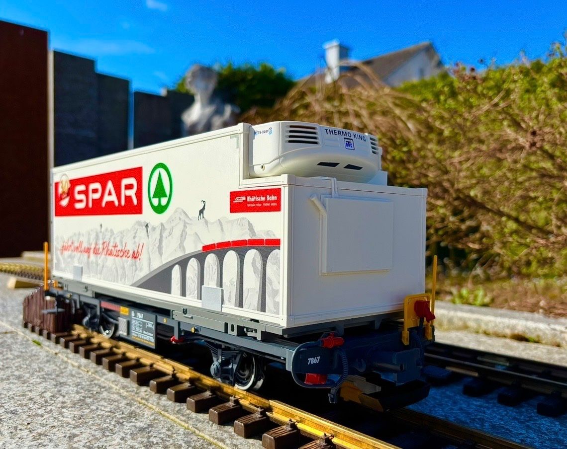 LGB Modellini di ferrovie: LGB Wagen 46897 Spar – Nuovo e nell'imballaggio originale da Langendorf venduto da Blechfahrzeuge 6