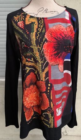 Superbe pull tunique DESIGUAL by Christian Lacroix t.XL