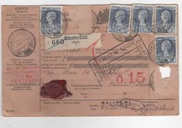 Siegel-Paketkarte 1923 Amsterdam - Niederuzwil (A