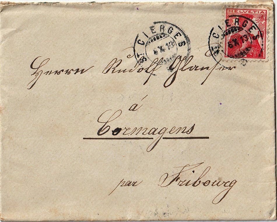 Tutti i francobolli: 1909 4 x ZNr. 120 auf Brief – Usato da Arlesheim venduto da gaugi43 1