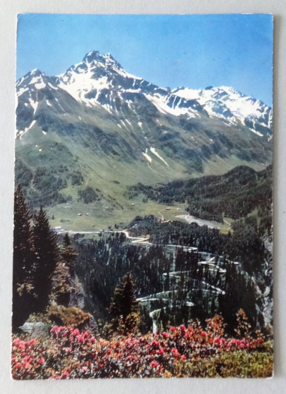Cartoline postali: Maloja Passstrasse mit Piz La Margna – Difettoso da Fétigny venduto da Billy2miny