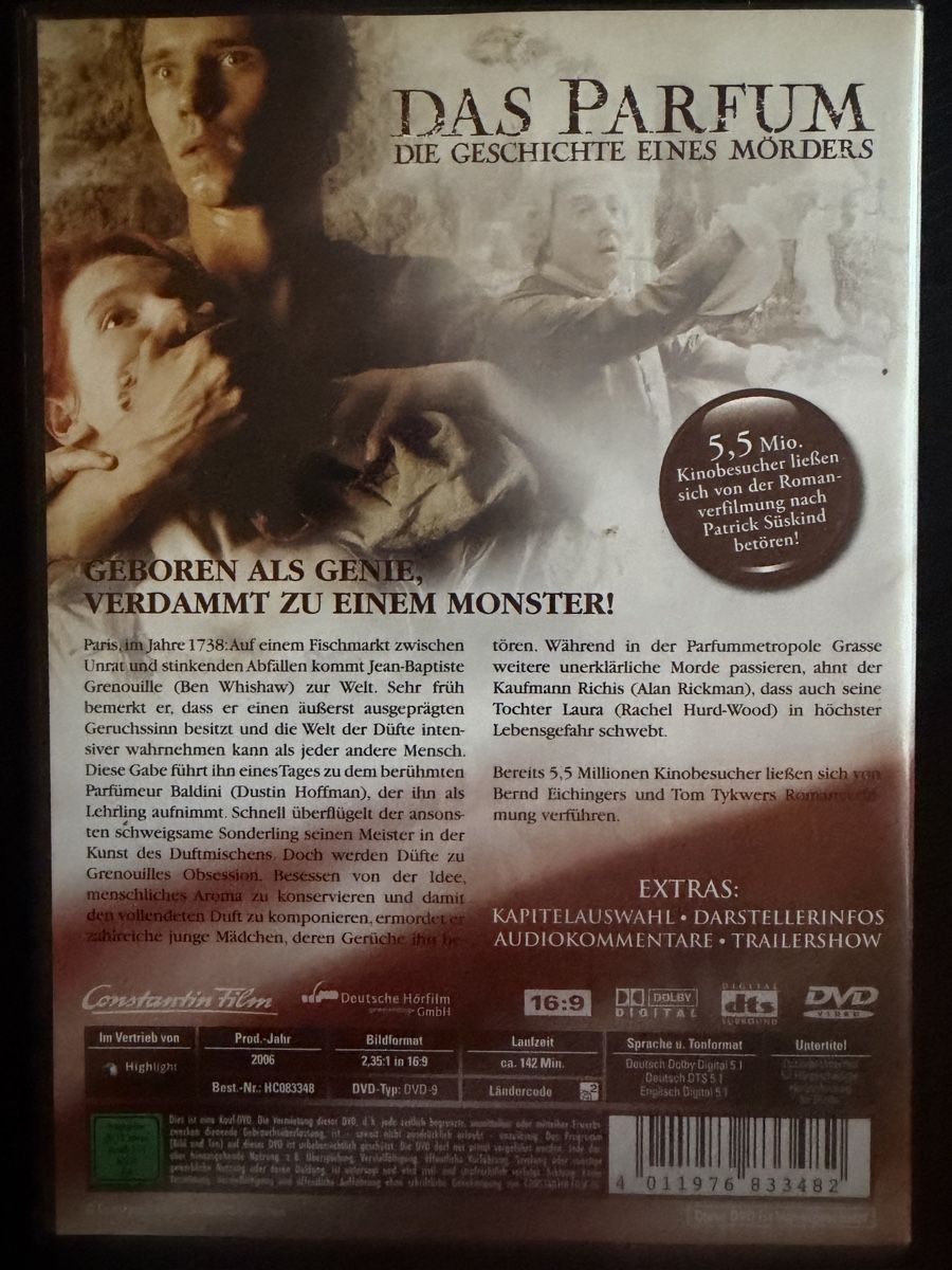 Alle DVDs: Das Parfum Die Geschichte eines Mörders Tom Tykwer – Gebraucht aus Lausen von EisAmStiel94 1
