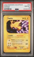 PSA 10 Zapdos Aquapolis #44/147 Pokémon Italian