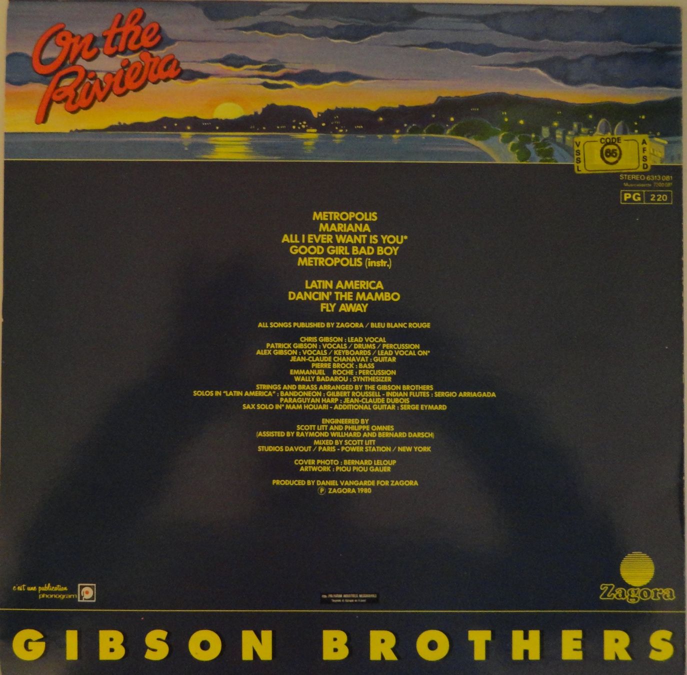 Schallplatten: GIBSON BROTHERS - On the Riviera – Gebraucht aus Neftenbach von Verk13 1