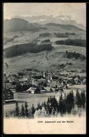 AK Appenzell, Totalansicht und der Säntis