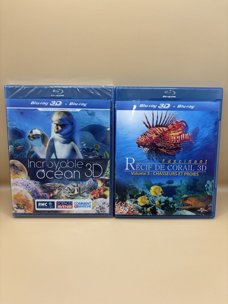 Tutti i DVDs: Lot 2 Blu-ray 3D Océans: Récif Corail + Incroyable 3D – Usato da Genève venduto da sho_67qj