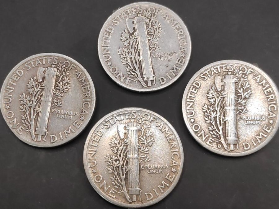 Tutti le monete: 4x Silber Dimes "Mercury" – Usato da Sirnach venduto da Trekk64 1