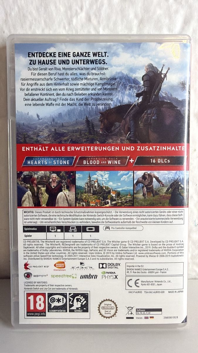 Nintendo Giochi: The Witcher 3 Wild Hunt Complete Edition - Nintendo Switch – Usato da Ehrendingen venduto da bubulence 1