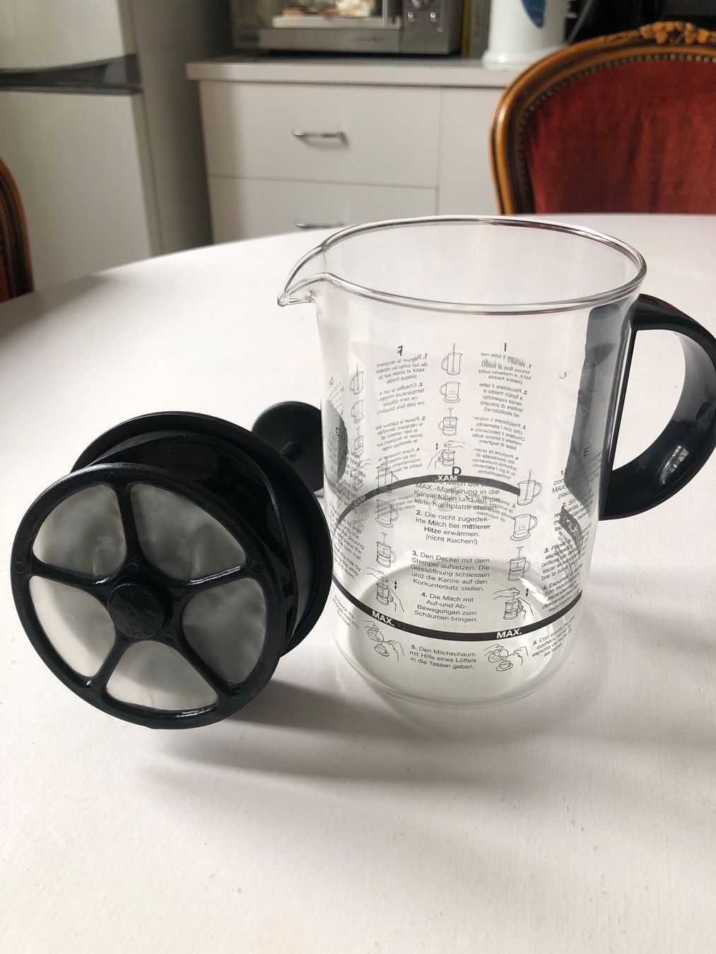 Bodum Elettrodomestici da cucina: Bodum Milchaufschäumer mit Kunststoffgriff und Deckel – Usato da Lonay venduto da sop_wf8k