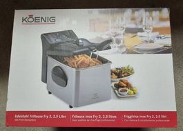 Koenig Edelstahl-Fritteuse Fry 2  2,5 Liter