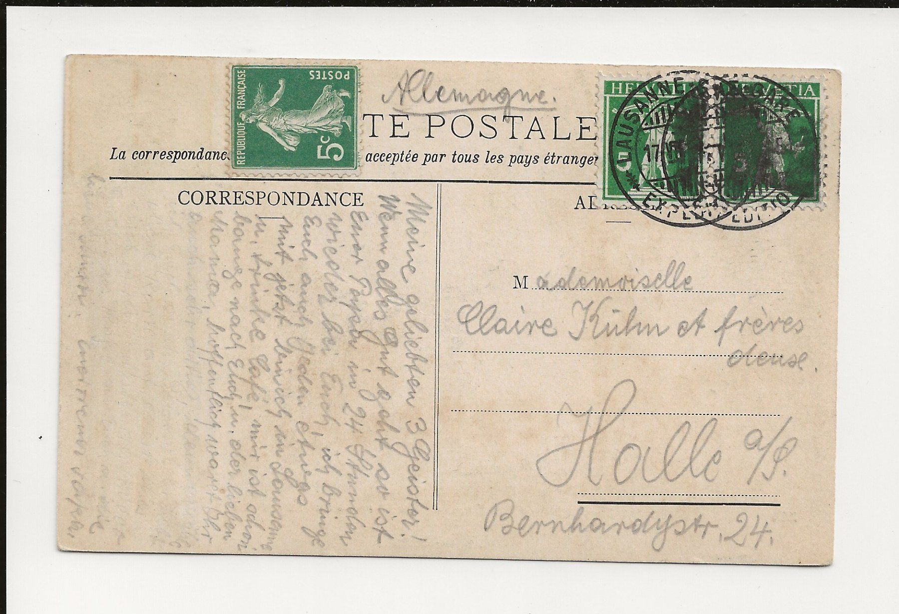 Cartoline postali: AK ca 1915 Chamonix Chalets des Planards – Usato da Greifensee venduto da 315WDO 1
