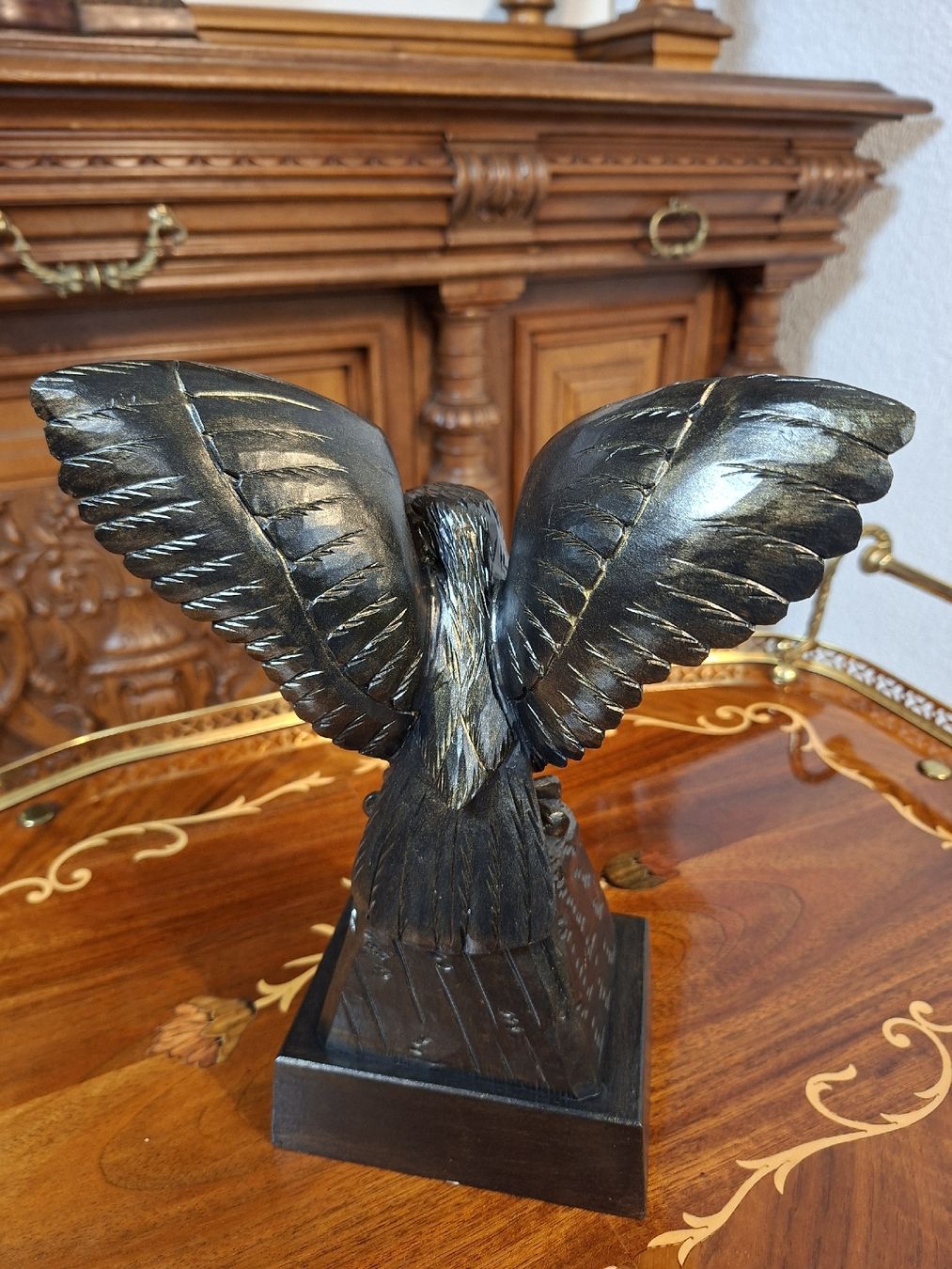 Statuette: Dekorative Adler-Figur aus Holz Antike geschnitzte – Usato da Steffisburg venduto da ZeitReise_ 2