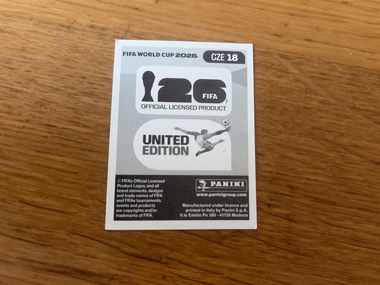 Panini Carte collezionabili: PANINI FIFA WORLD CUP 2026-CZE 18 – Usato da Orbe venduto da heglau 1