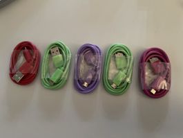 5 câbles USB multicolores micro USB 🍟 neuf
