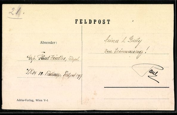 Cartoline postali: Künstler Handgemalt: Unterstand mit Tar – Usato da Berlin venduto da bartko-reher 1