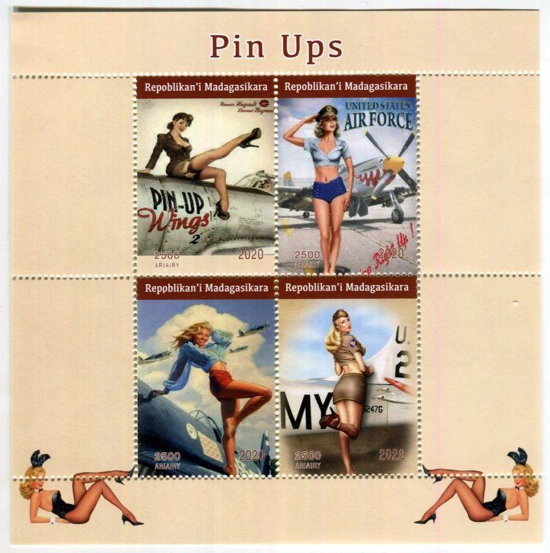 Tutti i francobolli: Block "Pin-up". Madagaskar – Nuovo e nell'imballaggio originale da Basel venduto da Butsch5