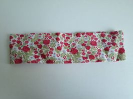Haarband pink mit Rosen gemustert