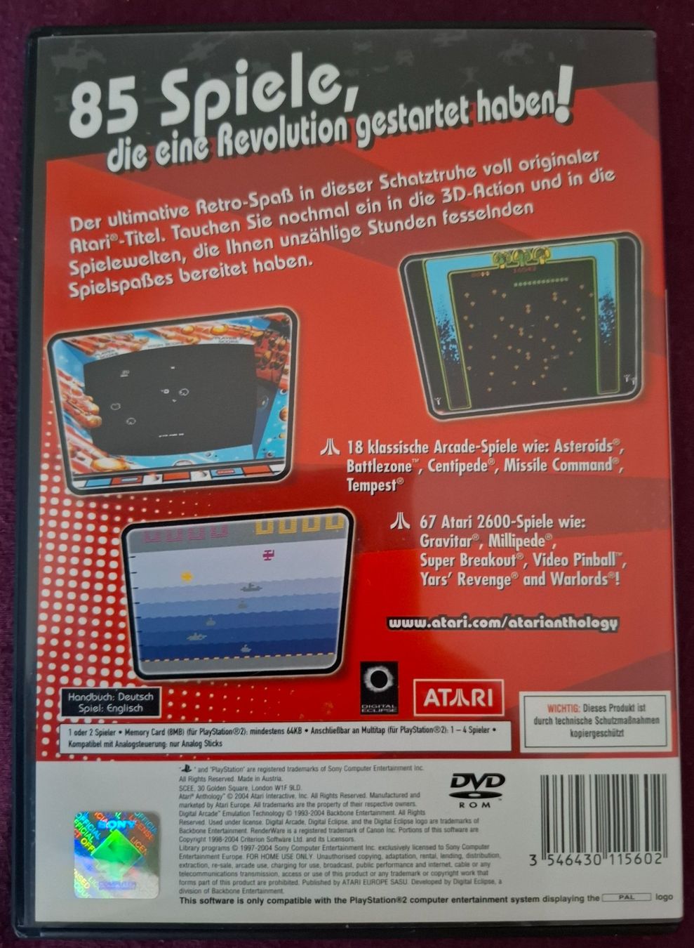 Spiele: Atari Anthology – Gebraucht aus Basel von mgn_ft72 1