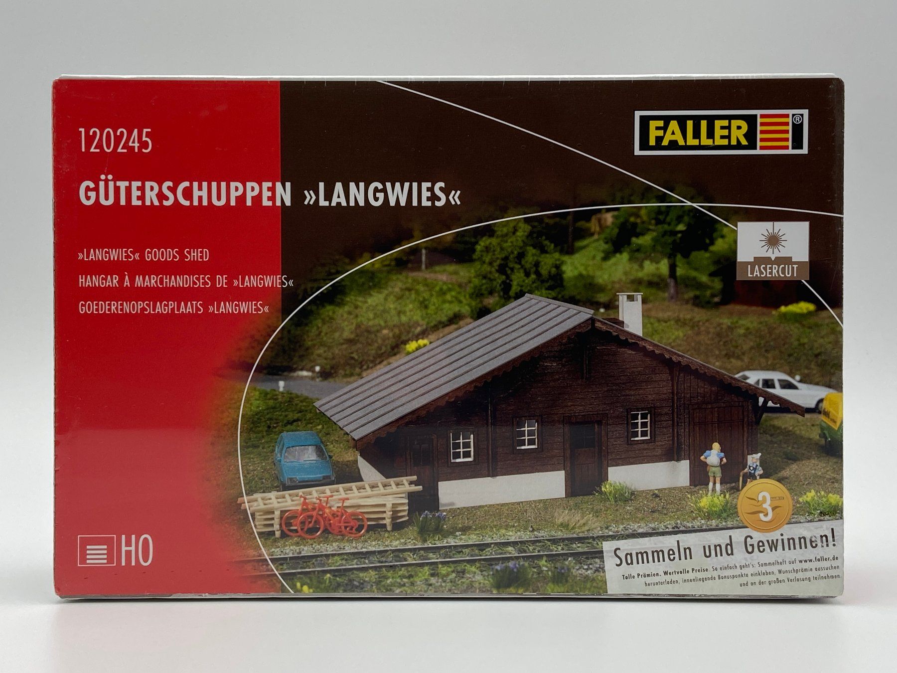 Faller Modellini di ferrovie: Faller 120245 H0 Güterschuppen Langwies – Nuovo e nell'imballaggio originale da Neukirch an der Thur venduto da MoBa-Artikel