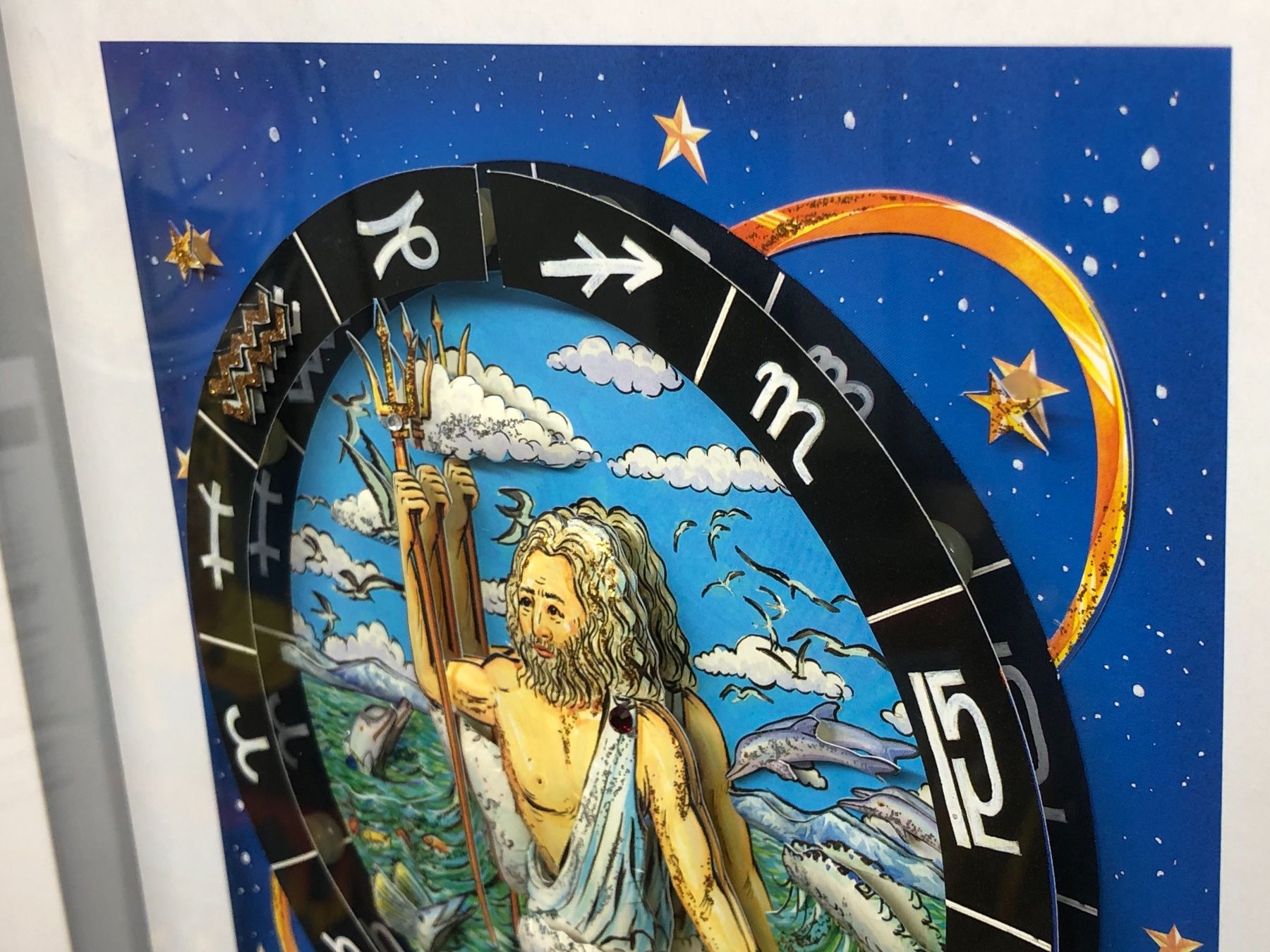 Dipinti: 3D Bild / Sternzeichen Wassermann / 40x40cm - Silber – Nuovo e nell'imballaggio originale da Bergdietikon venduto da Garak 4