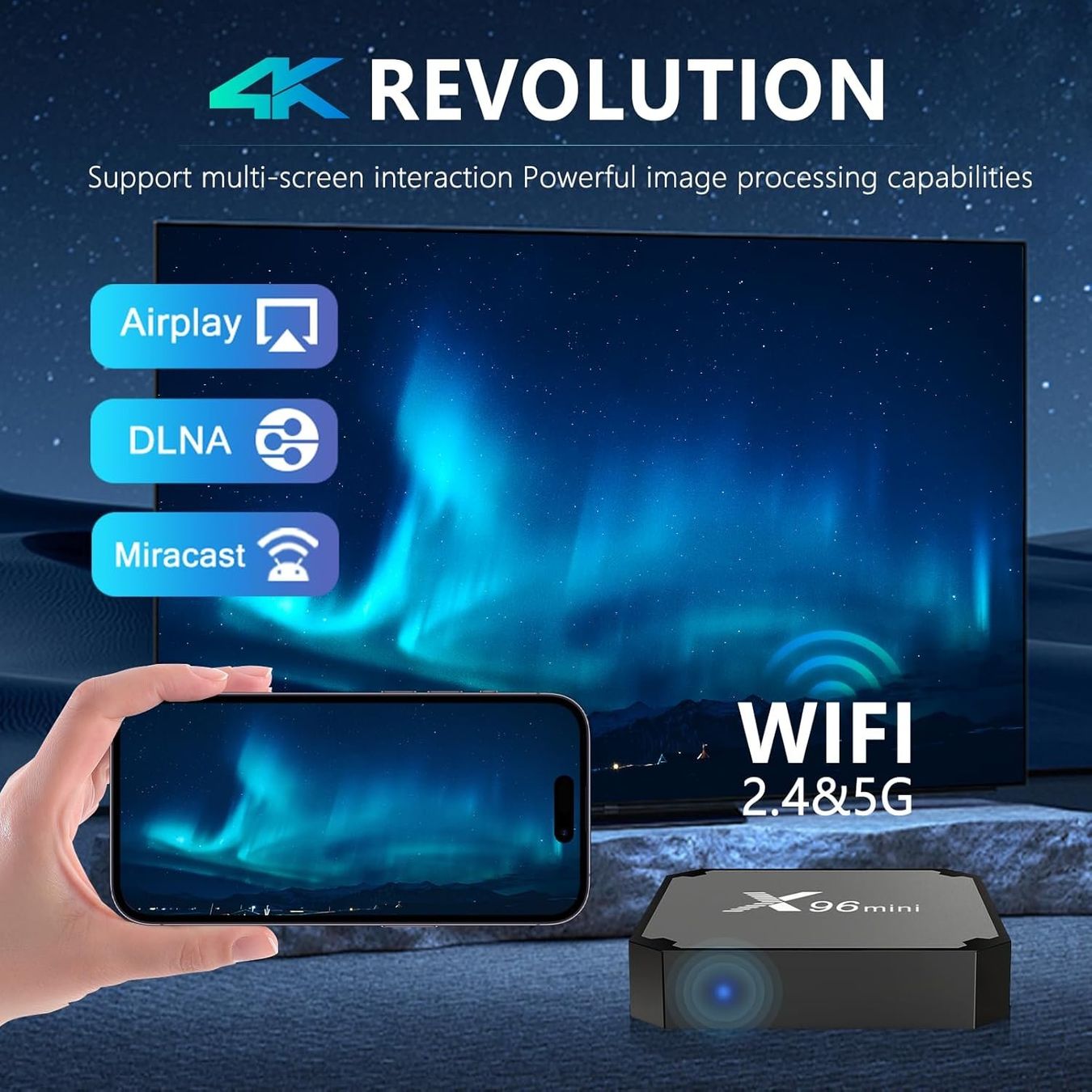 Multimediaplayer & Streamer: X96 Mini Mediaplayer Android TV Box 4K 2GB+16GB – Neu und originalverpackt aus Châtelaine von topshop.switzerland 3