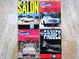 4 numéros L'AUTOMOBILE Salon 1961 + 1962