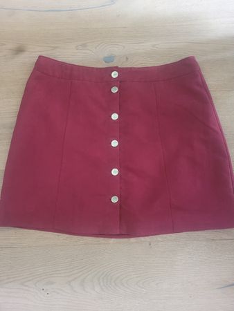 highwaistrock Beerenrot Wildleder imitat Gr 40 Vintage look