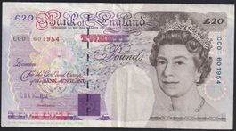 England 20 Pounds 1993