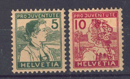 Alle Briefmarken: 1915 Pro Juventute J2 + J3 / postfrisch** – Neu (gemäss Beschreibung) aus Lupfig von lubor
