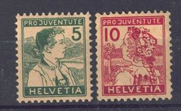 1915 Pro Juventute J2 + J3 / postfrisch**
