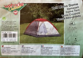Wehncke Outdoor Zelt Mono Dome für zwei Personen grau