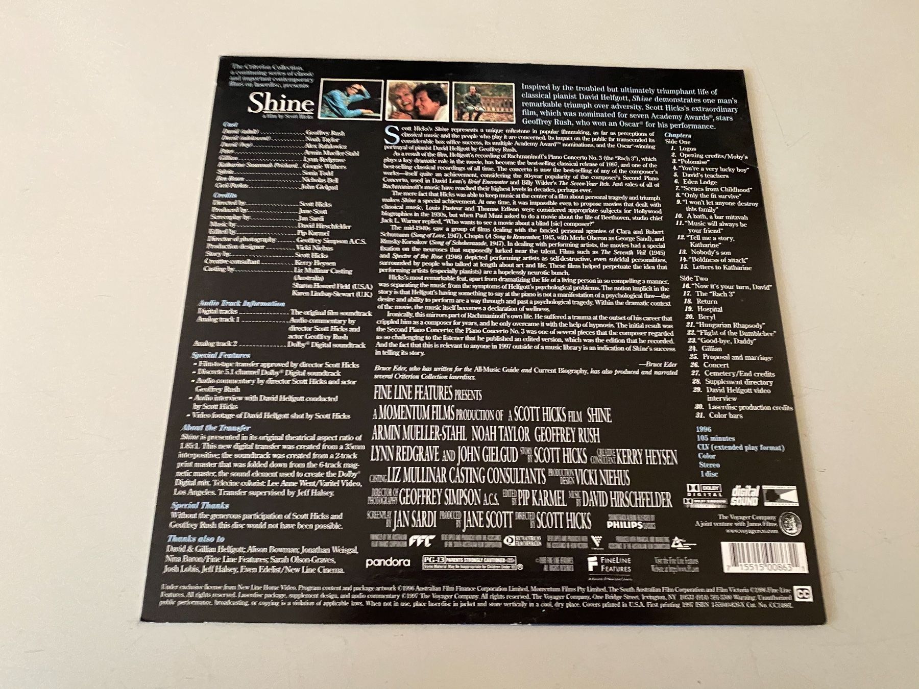 Tutti i DVDs: Shine US-Laserdisc – Usato da Rüschlikon venduto da Granulat204 1
