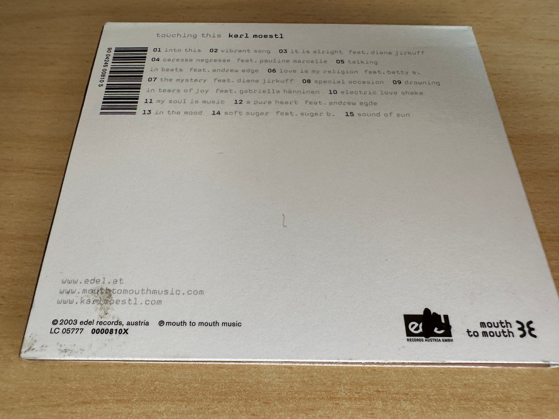 CD: Karl Moestl – Touching This – Usato da Rikon im Tösstal venduto da Alpenmutz 1
