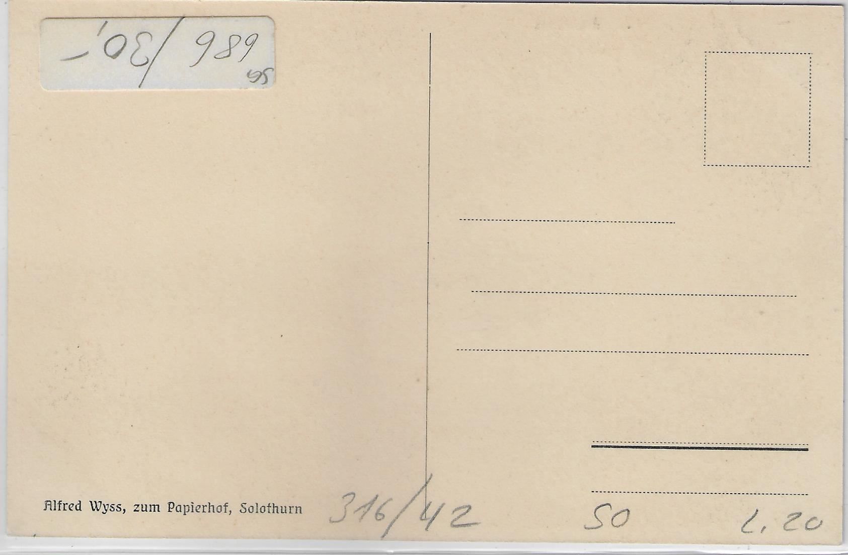 Cartoline postali: Oberdorf SO - Schulhaus – Usato da Ettingen venduto da Kartenplanet 1