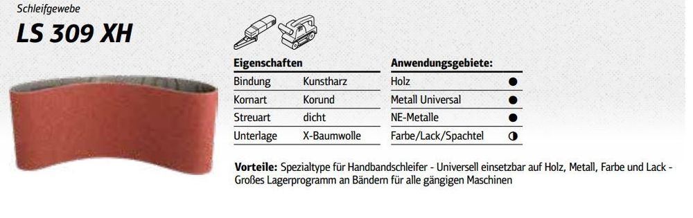 10 Stück Schleifbänder 75x533mm • Korn 40 • Für Holz & Metall • Hochleistungs-Korund