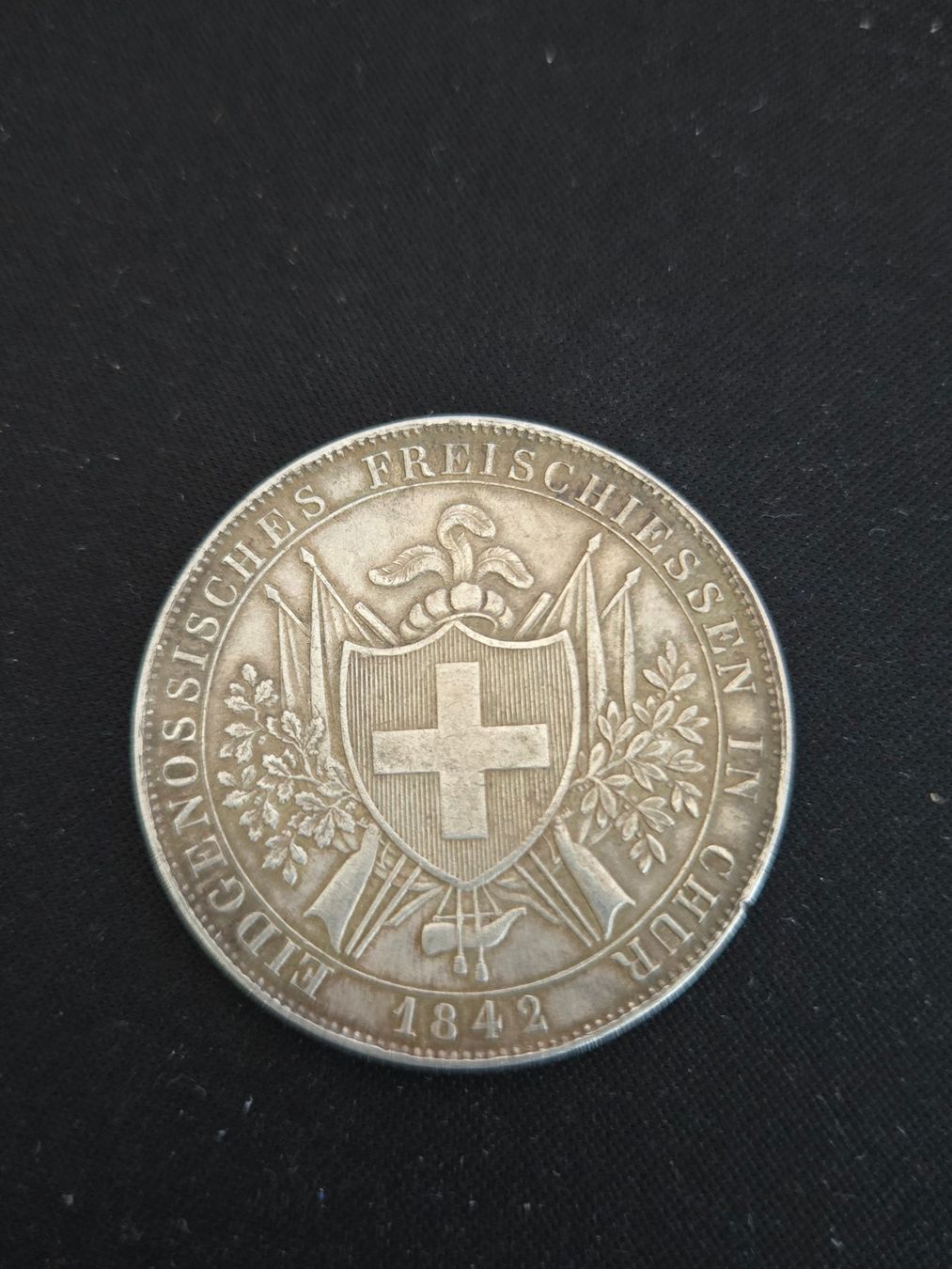 Alle Münzen: Churer Schützentaler 1842, Silber – Gebraucht aus Stüsslingen von Johara2010 1