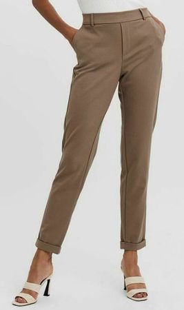 Pantalon femme VERO MODA VMMAYA, beige foncé, taille L