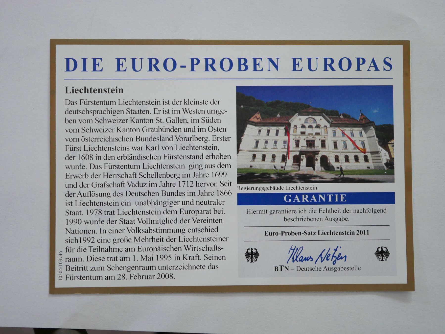 Tutti le monete: Euro Probe Liechtenstein 2011 ***TOP*** – Nuovo (secondo la descrizione) da Kreuzlingen venduto da Samson01 2