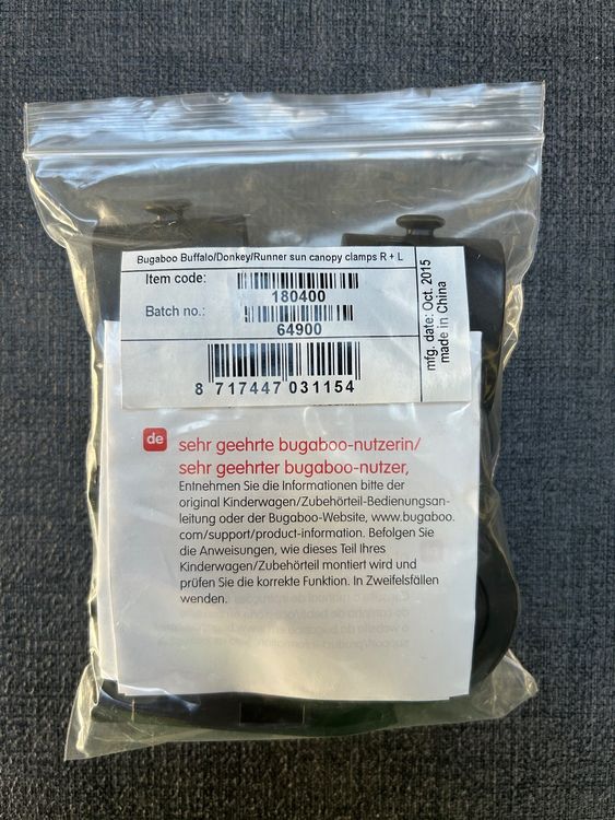 Bugaboo Buffalo/Donkey/Runner sun canopy clamps R+L Kaufen auf Ricardo