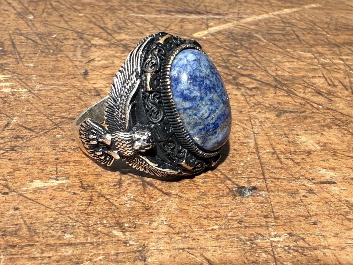 Anelli: Majestätischer Silberring mit Lapis Lazuli Grösse 62 – Nuovo (secondo la descrizione) da schaffhausen venduto da VintAntik_1980 2