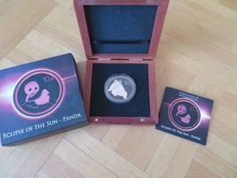 10 Yuan Panda Münze 2015 Eclipse Of The Sun 1 Unze Silber