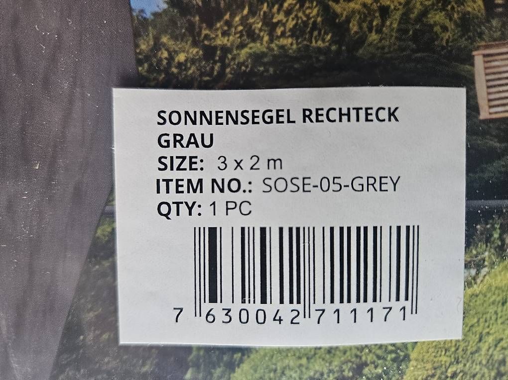 Ombrelloni: Sonnensegel Grau 3x2m – Nuovo e nell'imballaggio originale da Bürglen UR venduto da Nobodyy 1