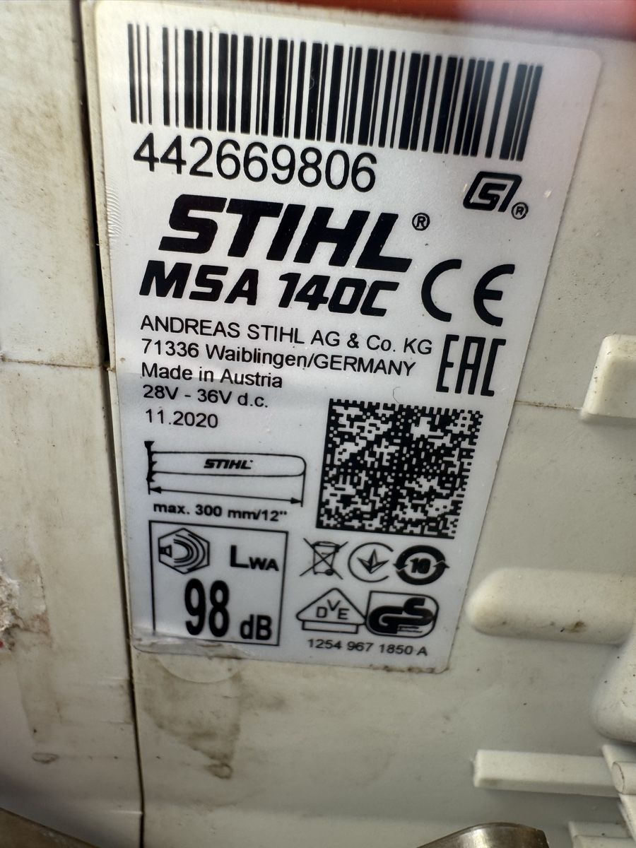 Stihl Seghe: Gebrauchte Stihl MSA 140 C defekt – Difettoso da Unterseen venduto da schnitt 4