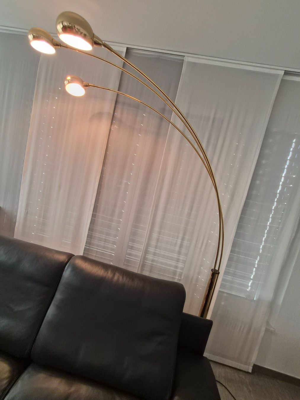 Lampade: Vintage Bogenlampe Messing 3 Flammen – Usato da Bellikon venduto da maxa77 6