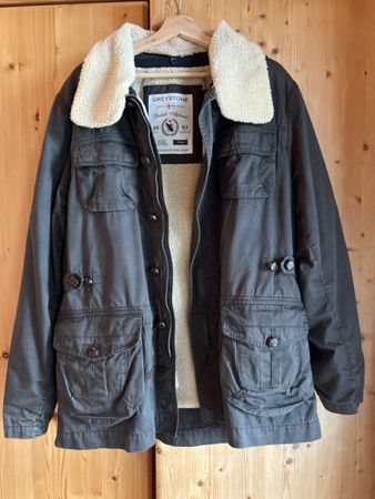 Greystone Winterjacke mit Teddyfutter olive Grösse L