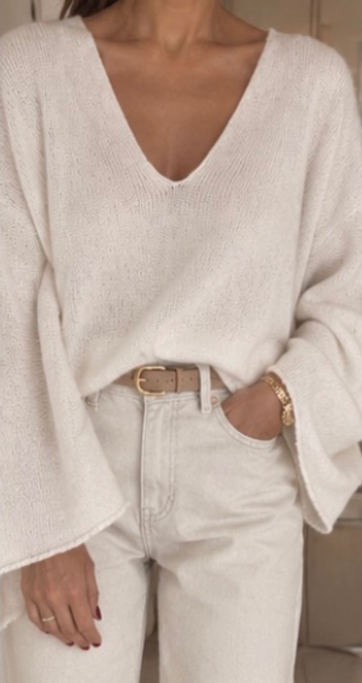 Maglioni & Felpe: Parenti's Kaschmir Pullover weiss V-Ausschnitt one size – Usato da Port venduto da 11.12 6